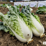 김장철을 앞둔 밭의 배추와 수확한 무