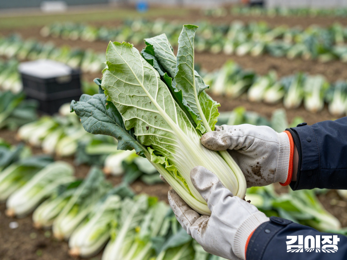 배추와 무 시료를 검사대에서 다루는 잔류농약 안전성 조사 장면